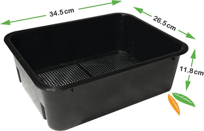 VERMI-FUTURE® Worm Condo Composting Bin, 4 Trays, Black, with Startup Bedding & 3in1 Soil Meter, Ideal for Small Households