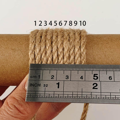 4mm Jute Twine, 164 Feet Braided Jute Rope, Heavy Duty and Thick Twine Rope for DIY Artwork, Bundling, Home Decor, Gardening Applications (4MM 164FT)