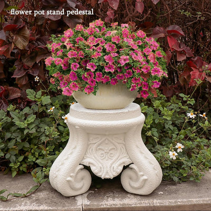 Outdoor Pedestal Stand for Garden Decor - ClassicalL Plinth Pedestal Stand for Statues, Decorative Garden Pedestals and Statue Stand,12" Tall