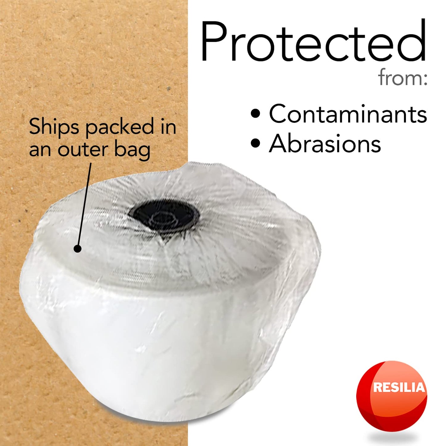 RESILIA Lay Flat Poly Tubing - Food-Grade Polyethylene, Custom Poly Bag Packaging Solution, 24 Inches x 500 Feet, 4 Mil, 0.004 Inch, Thickness, 1 Roll, Made in the USA