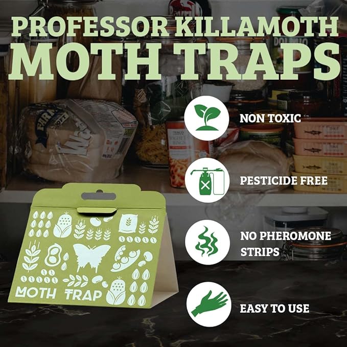 Pantry Moth Traps 6-Pack | Child and Pet Safe Pantry Protection | No Insecticides | Premium Attractant