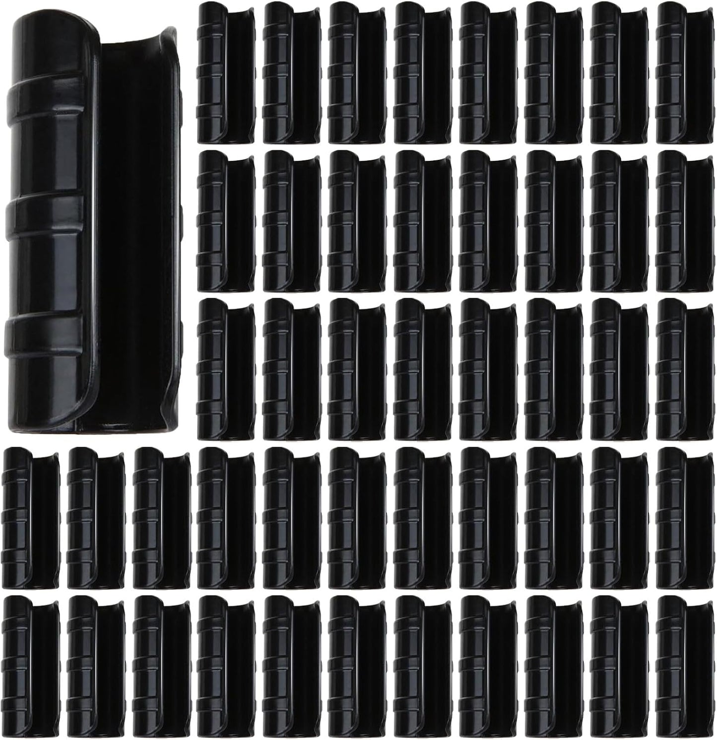 80PCS 1 inch Greenhouse Clips Black Greenhouse Clamps Black Plastic Clamps Garden Buildings Tube Clips for PVC Pipe Greenhouse Films, Sunshade Nets, Shelters, Farming, Gardening