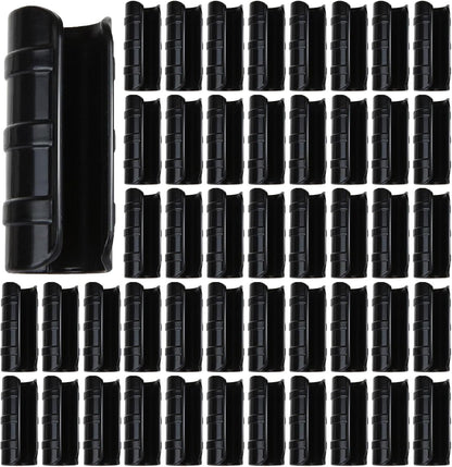 80PCS 1 inch Greenhouse Clips Black Greenhouse Clamps Black Plastic Clamps Garden Buildings Tube Clips for PVC Pipe Greenhouse Films, Sunshade Nets, Shelters, Farming, Gardening