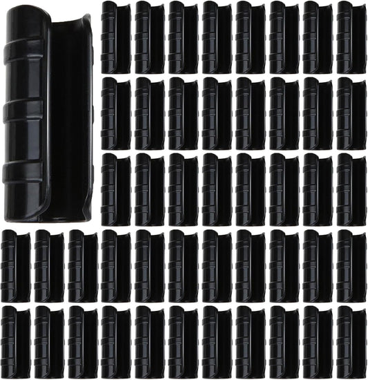 80PCS 1 inch Greenhouse Clips Black Greenhouse Clamps Black Plastic Clamps Garden Buildings Tube Clips for PVC Pipe Greenhouse Films, Sunshade Nets, Shelters, Farming, Gardening