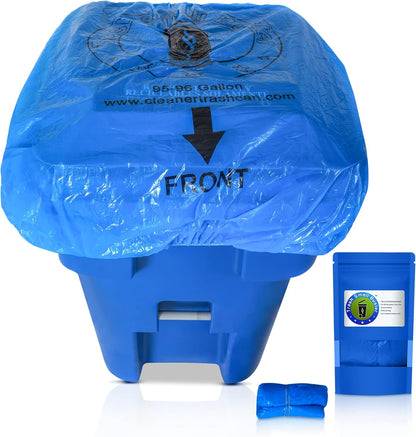 95 Gallon Trash Can Cover Odor Eliminating Bag with Elastic Band Chemical Free Durable Outdoor Garbage Deodorizer 3 Pack