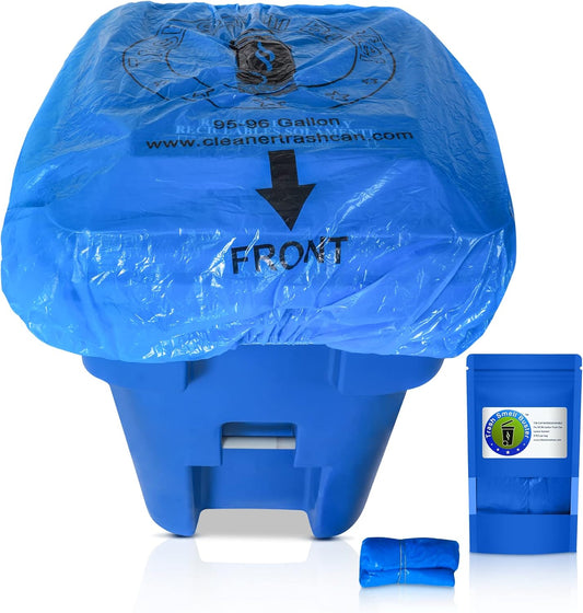 95 Gallon Trash Can Cover Odor Eliminating Bag with Elastic Band Chemical Free Durable Outdoor