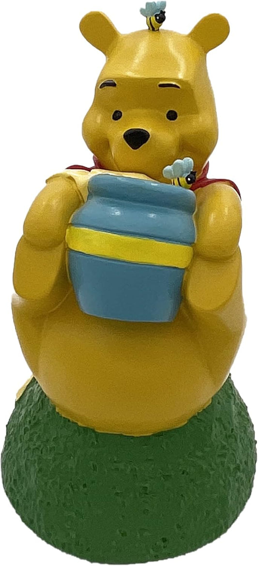 Disney Winnie The Pooh Rolling Honey Pot Everyday Outdoor Garden Statue, 7 inches Tall, Officially