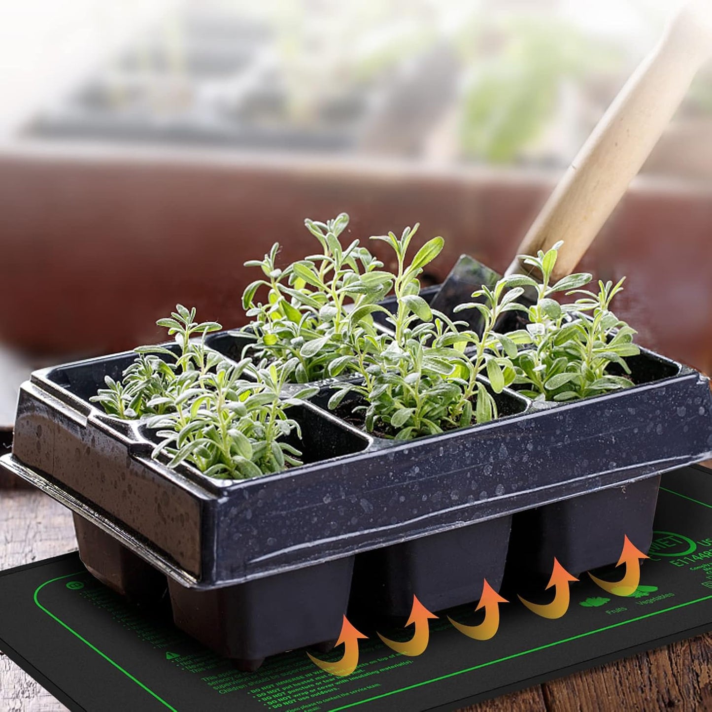 GYTF 21W Seedling Heat Mat for Seed Starting, 10" x 20.75" Waterproof Heating Pad for Indoor Plants Germination Hydroponic, MET Standard - 2 Pack