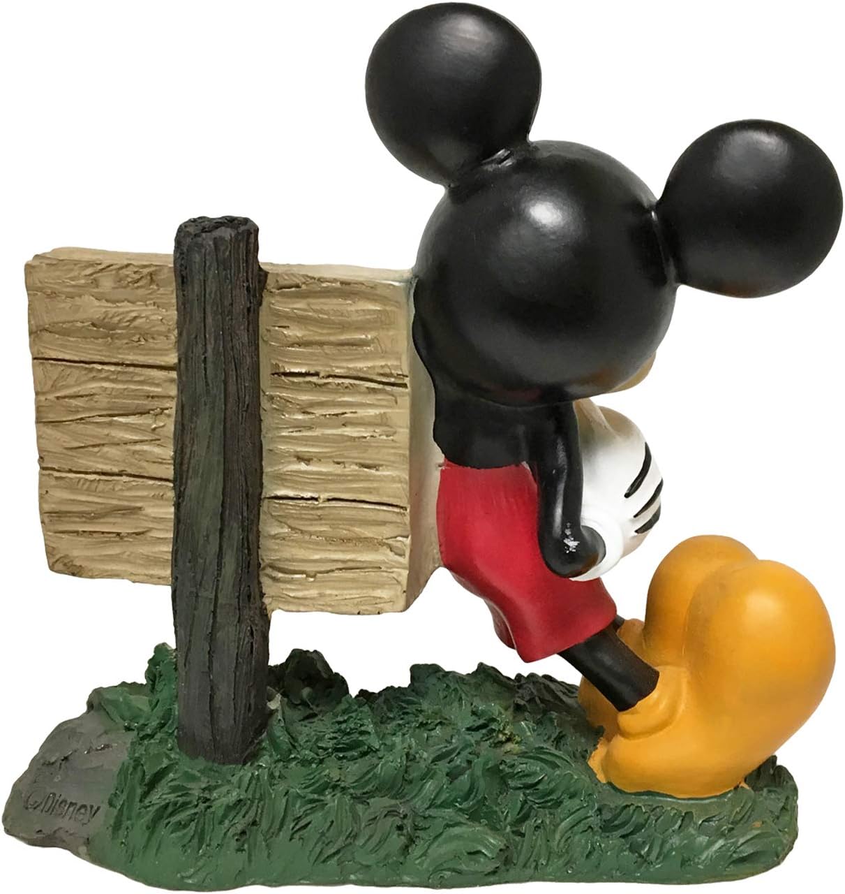 Disney Mickey Mouse Hi Sign Everyday Outdoor Garden Statue, 8 inches Tall, Officially Licensed Disney Product