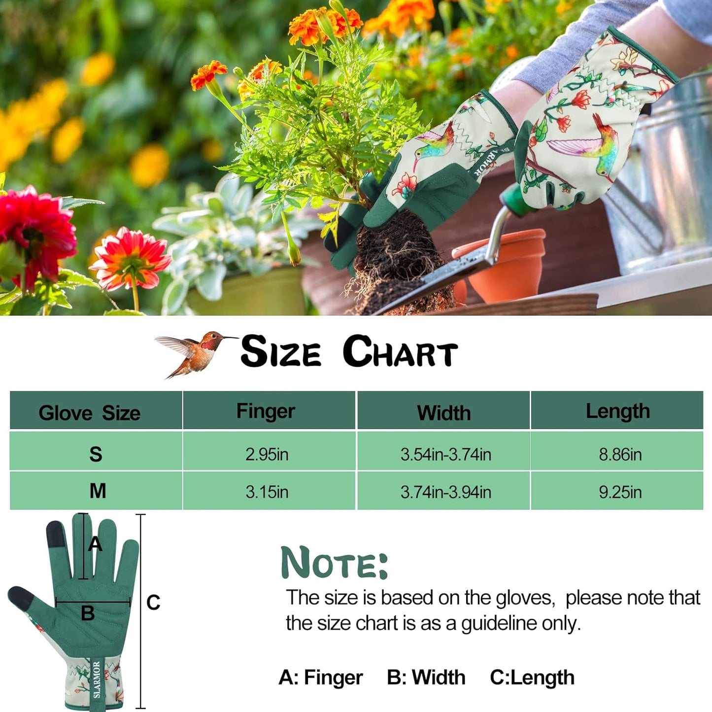 Leather-Gardening-Gloves for Women,Thorn-Proof Work-Gloves for Weeding,Digging,Planting,Pruning Yard garden Gloves
