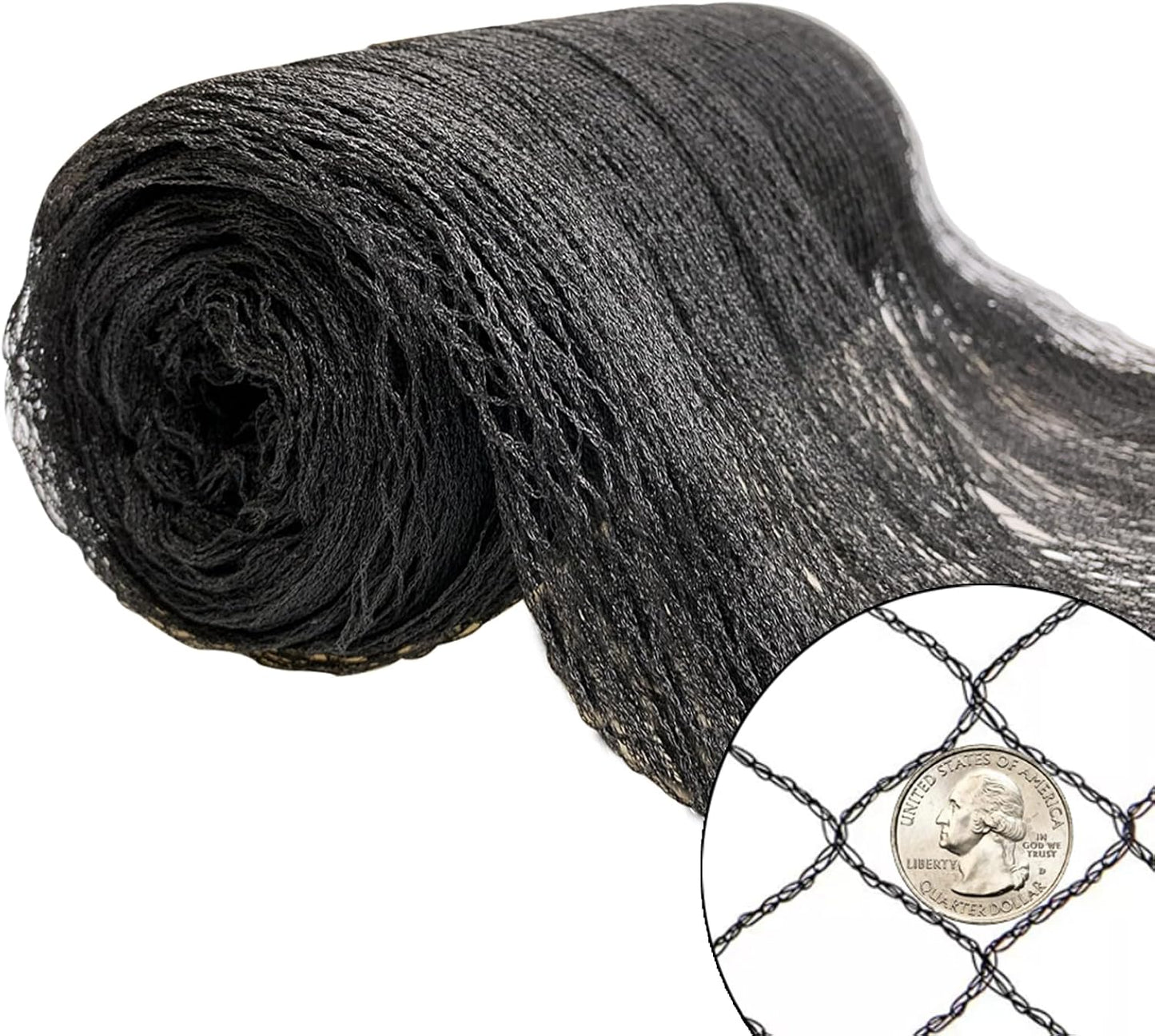 POYEE 50x50ft Bird Netting for Chicken Coop, 1 inch Mesh, Heavy Duty, Hawk Proof, Garden Protection, Fruit Tree Netting Against Squirrels Deer