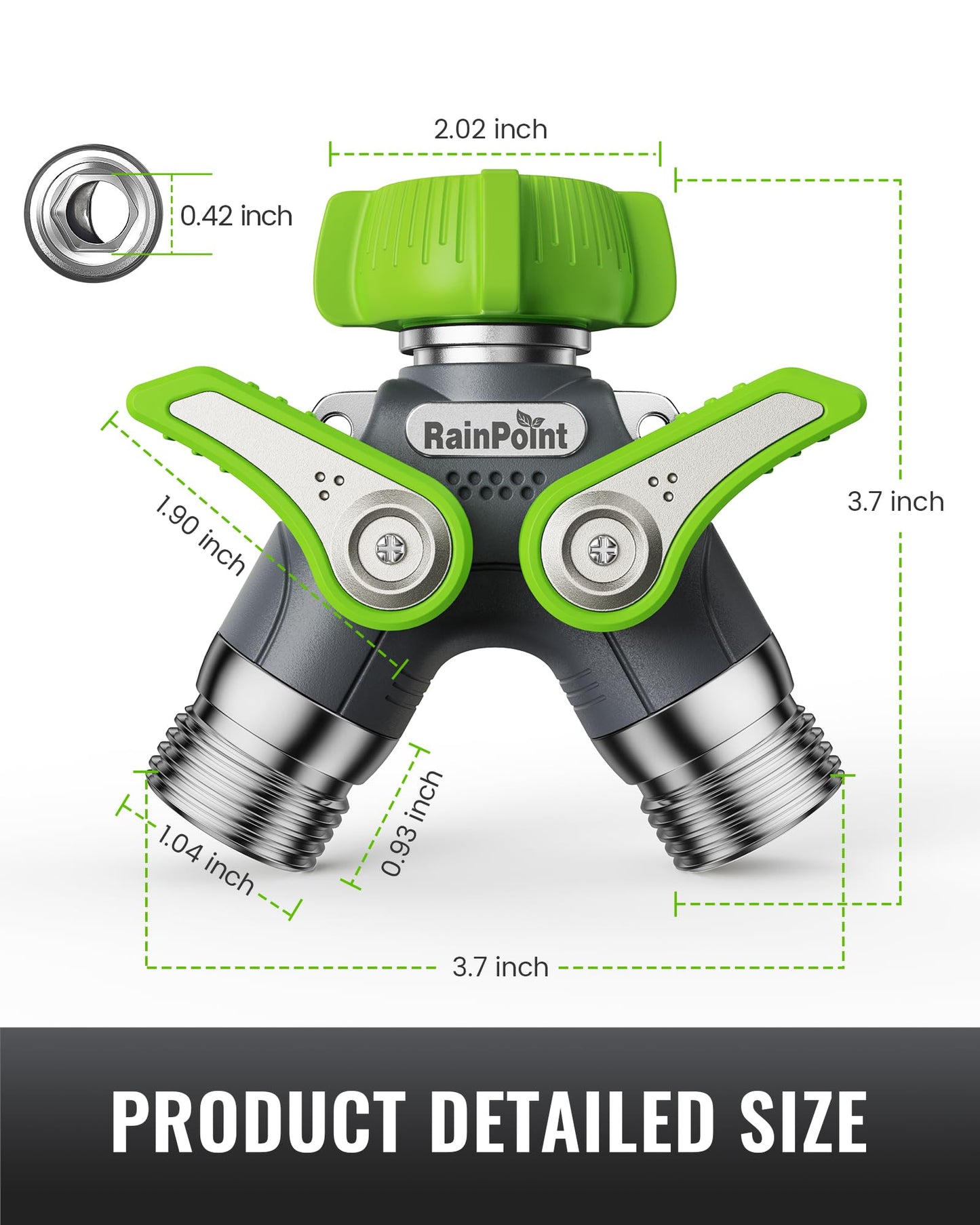 RAINPOINT 2 Way Garden Hose Splitter
