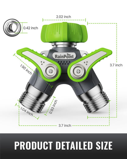 RAINPOINT 2 Way Garden Hose Splitter