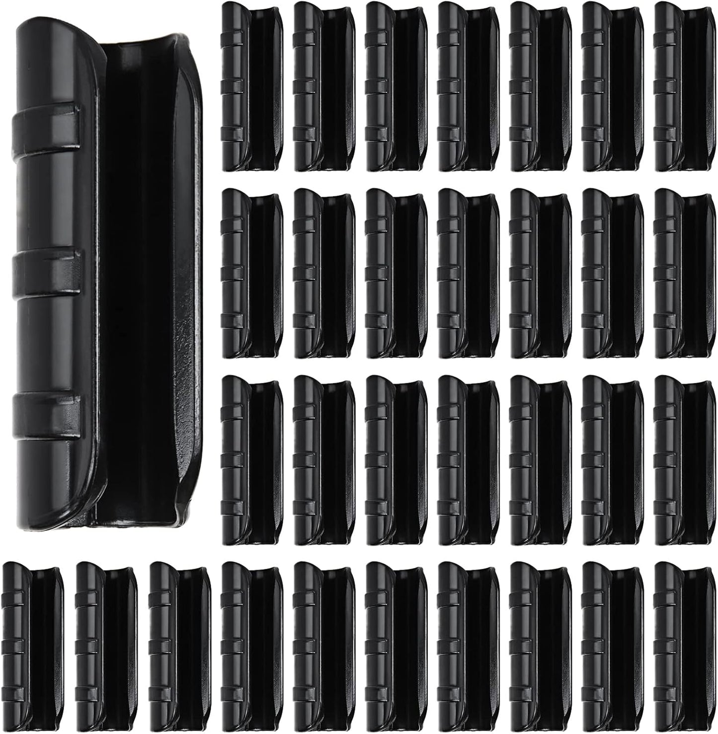 50 PCS 0.9 Inch Greenhouse Clamps Clips 23mm Plastic Black ABS Snap Clamp Tube Clip Garden Buildings Tube Clip for Greenhouse Film, Sunshade Nets, Frame Shelters (Outer Ø 1.06” inner Ø 0.9”)