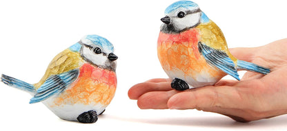 Bird Statue for Garden Decoration,A Set of 2 Pieces Garden Sculptures & Statues,Animal Bird Figurine for Outdoor Yard Porch Lawn Patio Shelf Bookshelf Decor,Small Bird Ornament