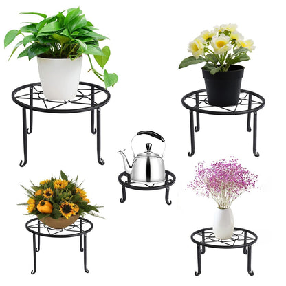 Autopromake 5 Pack Metal Plant Stands,Heavy Duty Potted Holder for Flower Pot,Indoor Outdoor Metal