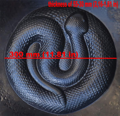 SvitMods Mold Snake DIY Statue for Garden Black ABC Plastic Concrete Cement Mould Rattlesnake Garden Decor Mold Croc for Garden Figure (D72 + D72-Smsll)