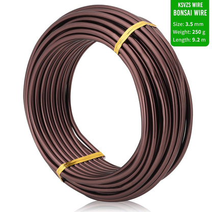 Bronze-3.5-Anodized Aluminum Bonsai Training Wire 250g Large Roll,Many Size to Choose,KSVZS Bendable Metal Wire for Crafts,Sculpting,Armature and Daily Use,Necessities for Family