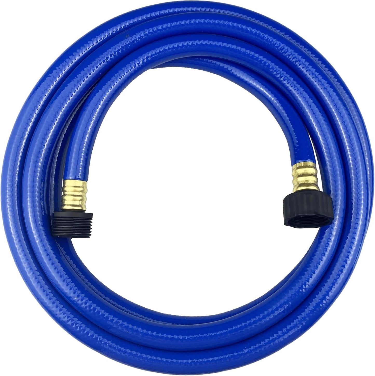 PVC Garden Hose 1/2 Inch, Flexible Water Hose with Male and Female Fittings, No Leaking, Heavy Duty, for Household, Outdoors, Lawns, Patio (10 FT, Blue, Plastic Fittings)