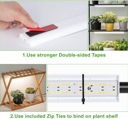 FOXGARDEN Grow Light, Full Spectrum Plant Light Strip for Indoor Plants, 288 LED Bright Grow Lamp with Auto On/Off Timer 4/8/12H, 3 Switch Modes, 10 Dimmable Brightness, 3 Packs