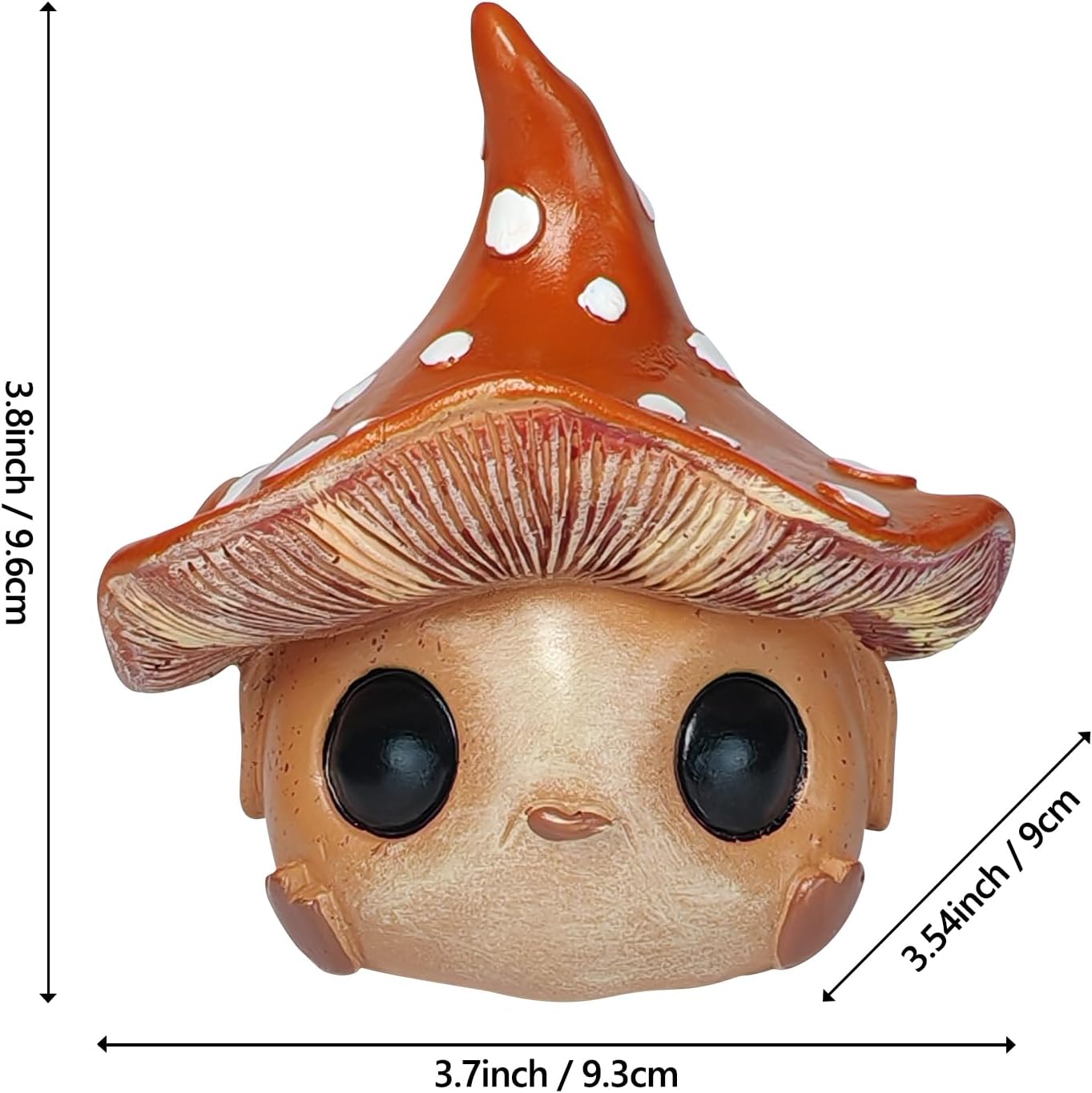 Whimsical Mushroom Garden Statue, Garden Mushrooms Outdoor Decor Gnome Garden Decor Fairy Garden Accessories for Yard, Patio, Home Desk, Backyard, Lawn Ornament Birthday Gift for Women and Men