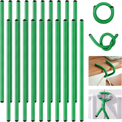 20 Pcs 17 Inch EVA Foam Twist Rubber Ties Reusable Bendable Cable Tie Straps Flexible Heavy Duty Twisty Ties for Organizing Cords Bundling (Green)