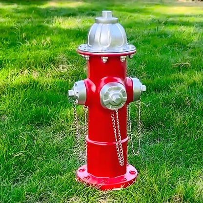 Dog Fire Hydrant Pee Post Statue with 4 Stakes, Fake Fire Hydrant for Dogs to Pee On Puppy Pee Post Training Tool Yard Garden Indoor Lawn Ornament Outdoor Statue (17.5 * 7.3 inch)