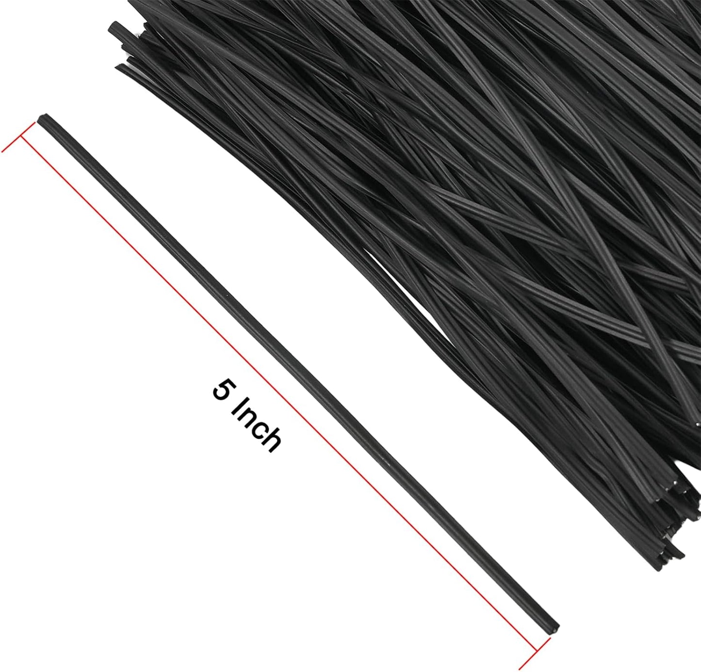 300 pcs 5 inches Black Plastic Twist Ties, Cable Ties, for Bags, Gardening Tools