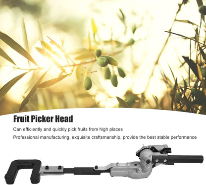 Fruit Picker Tool, 26MM Fruit Picker, Head 9 Teeth Scrap Picker, Aluminum Alloy Olive Apple Picker, Light Weight, for Orchards, Gardens