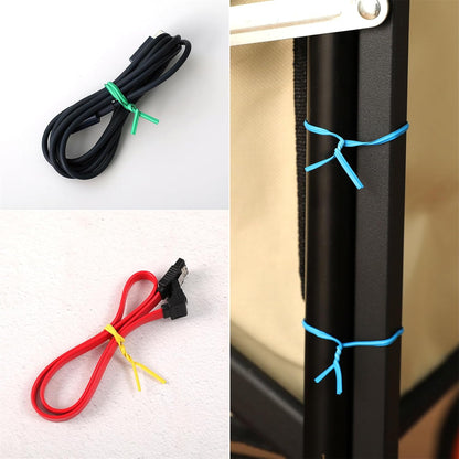 Tangyinrd 300 pcs 5 inch Red Plastic Twist Ties, Cable Ties, for Bags, Gardening Tools