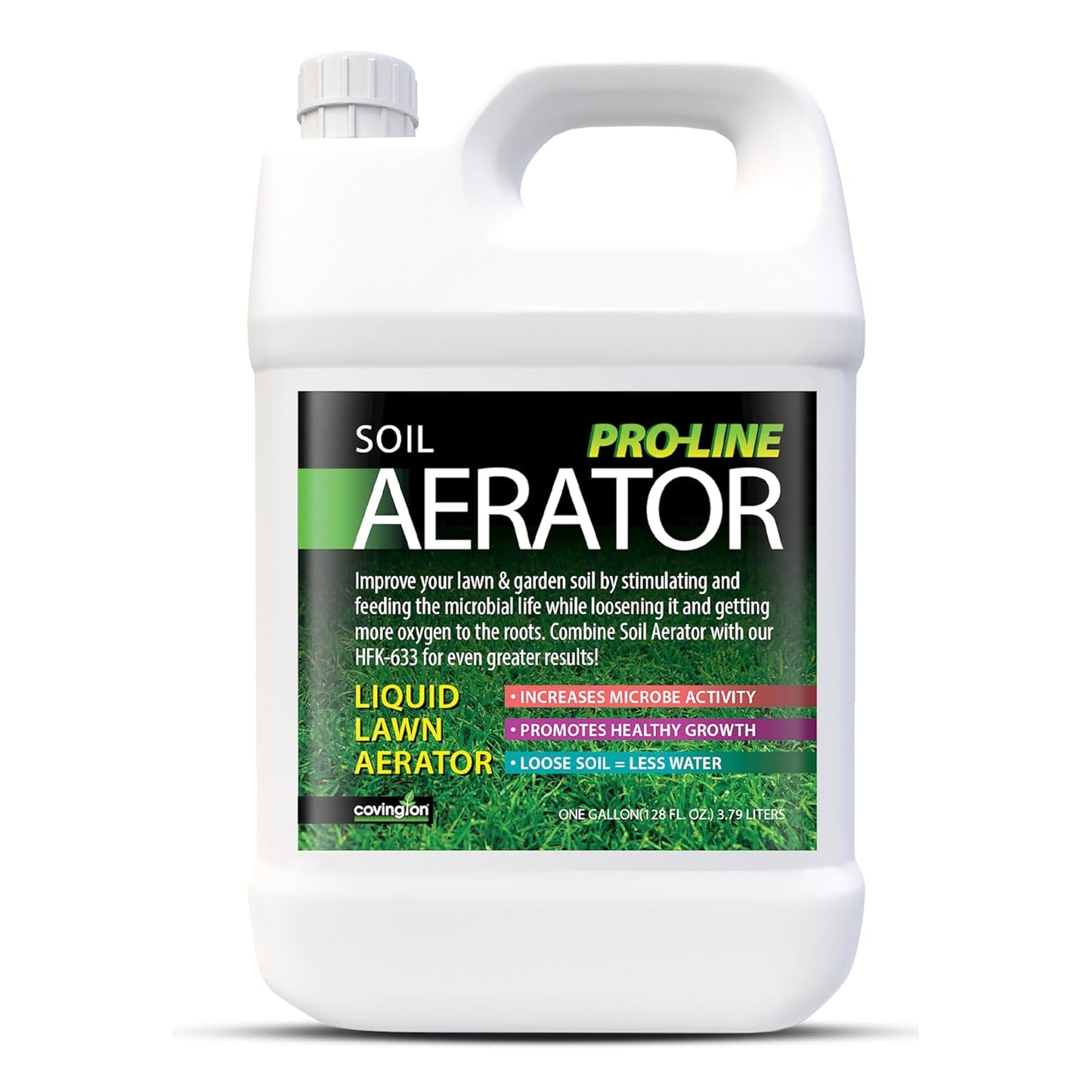 Covington Liquid Lawn Aerator PRO-LINE (1 Gallon) – Soil Conditioner & Softener for Lawns & Gardens – Loosens Clay, Compacted Soil for Better Water & Nutrient Absorption – Liquid Aeration Concentrate