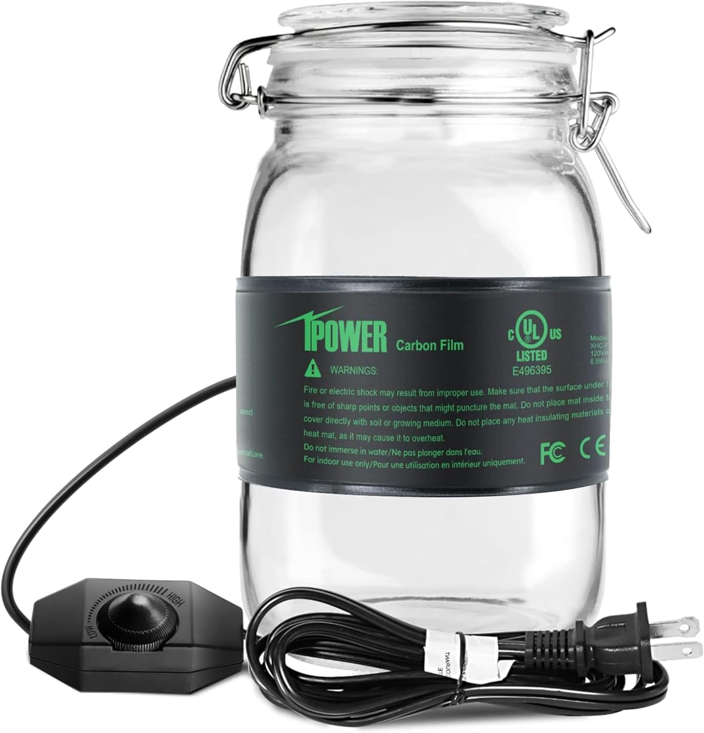 iPower 3" x 20" Seeding Heat Mat with Temperature Adjustable Knob and Thermometer, Durable Warm Hydroponic Plant Germination Starting Pad