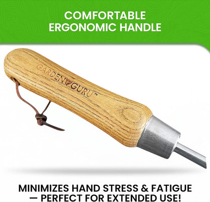 Garden Guru Eco Hand Rake Soil Tiller- 100% Recycled Stainless Steel - Rust Resistant - FSC Certified Wood Ergonomic Handle - Great for Gardening Cultivating Loosening Soil & Spreading Mulch (2 Pack)