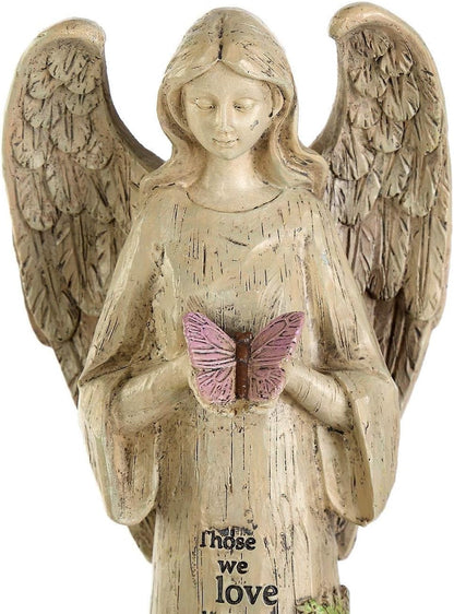 Ivy Home Standing Angel with Butterfly Garden Statuary