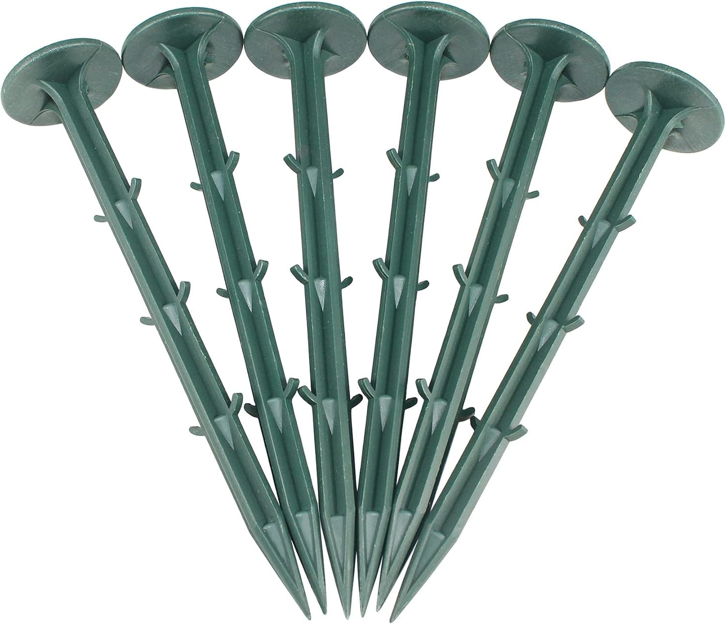 6-Inch Plastic Stakes Sturdy Plastic Stakes Anchors Rustproof for Holding Down Landscape Fabric Lawn Edging,Weed Barrier, Tents,Game Nets and Rain Tarps (100)