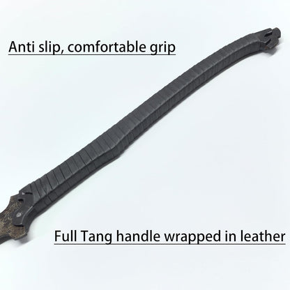 SV Handmade cast Manganese Steel Chopping Blade Sword, Full Tang, Outdoor, Hunting, Camping, Hiking, Survival, with Protective Cover, Multiple Styles to Choose from