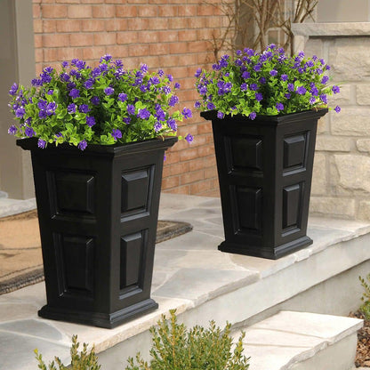 12 Bundles Artificial Flowers Faux Outdoor Plastic Plants UV Resistant Shrubs,Artificial Plants Outdoor Decorations for Patio Outdoor Fake Plants Spring Decorations for Home Front Porch Decor(Purple)