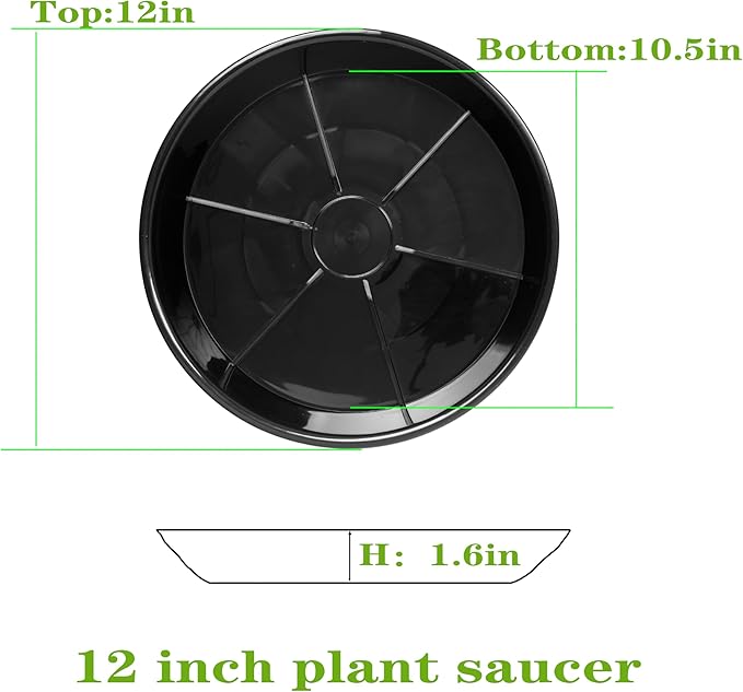 Plant Saucer, Plant Saucers 10 inch 2 Pieces, Plant-Saucers
