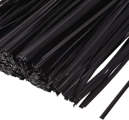 MECCANIXITY Foil Twist Ties 6" 15cm Metallic Plastic Closure Tie for Tying Bread, Candy, Cookies, Gift Bags Arts Crafts Ties Black Pack of 750
