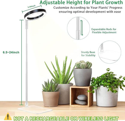 Plant Grow Light,yadoker LED Growing Light Full Spectrum for Indoor Plants,Height Adjustable, Automatic Timer, 5V Low Safe Voltage,Idea for Small Plant Light