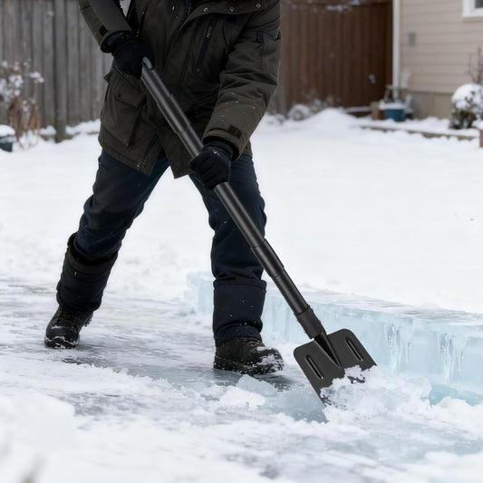 Ice Chopper, 67 Inch Stainless Steel Ice Scraper Heavy Duty Snow Shovel for Driveway Garages Yards Outdoor Stairs