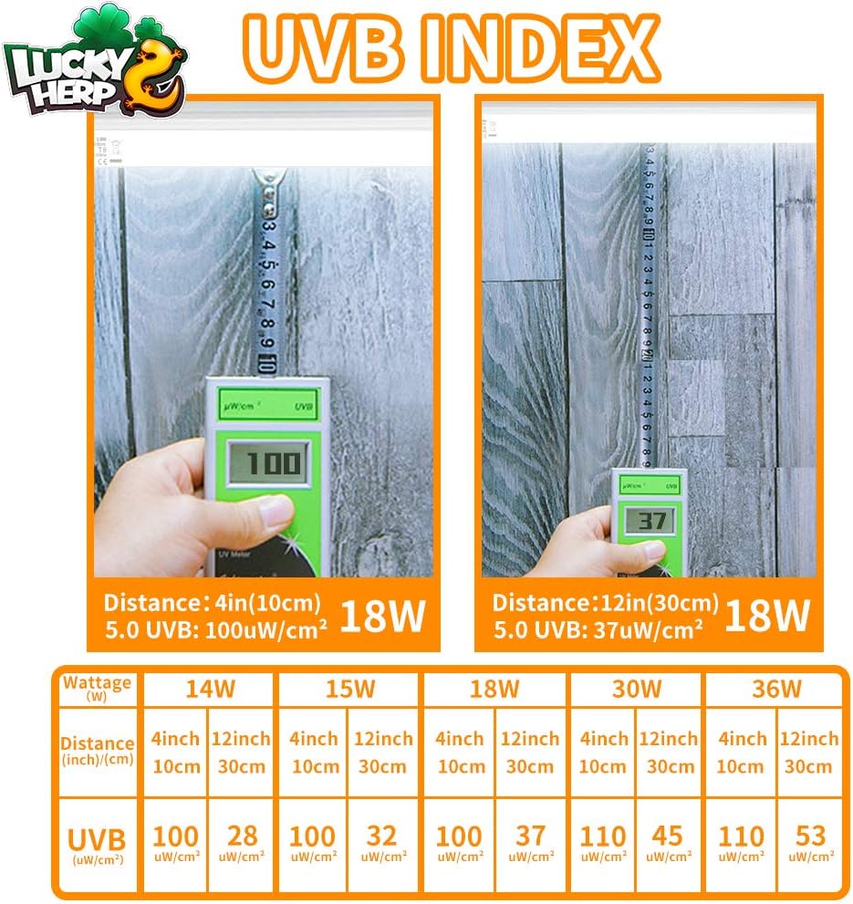 LUCKY HERP 24inch 18W T8 UVB 10.0 Reptile Light, UVA UVB Bulb, Fluorescent Lamp for Reptiles Amphibian