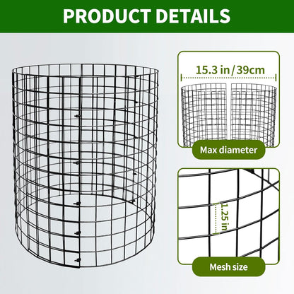5 Pack Metal Plant Protector, Metal Plant Protection Cages (13" Diax14.2H) to Keep Animals Out, for The Garden Protection of Flowers, Saplings, Fruits Vegetables, Black