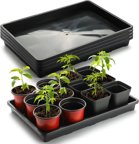 5 Pack Nursery Potting Tray, Carrying and Holding Plant Tray for Seeds Starting Pot, Collecting