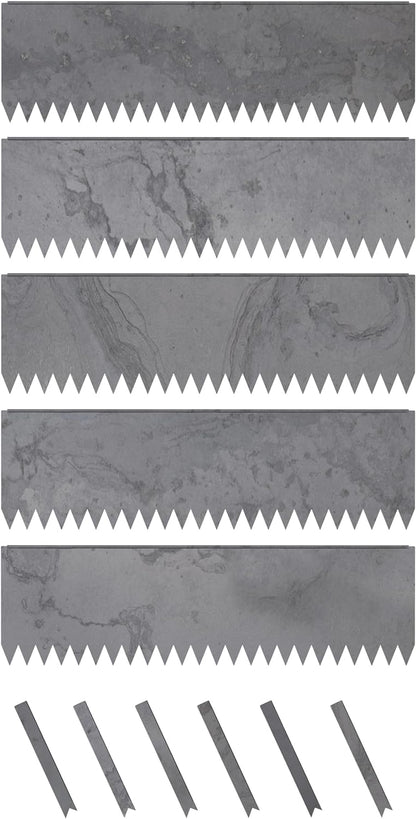 Edge Right - Hammer-in Landscape Edging - 48-inch Strips - 14-inch Depth 1/4-inch Rounded top COR-Ten Steel (5 Pack)