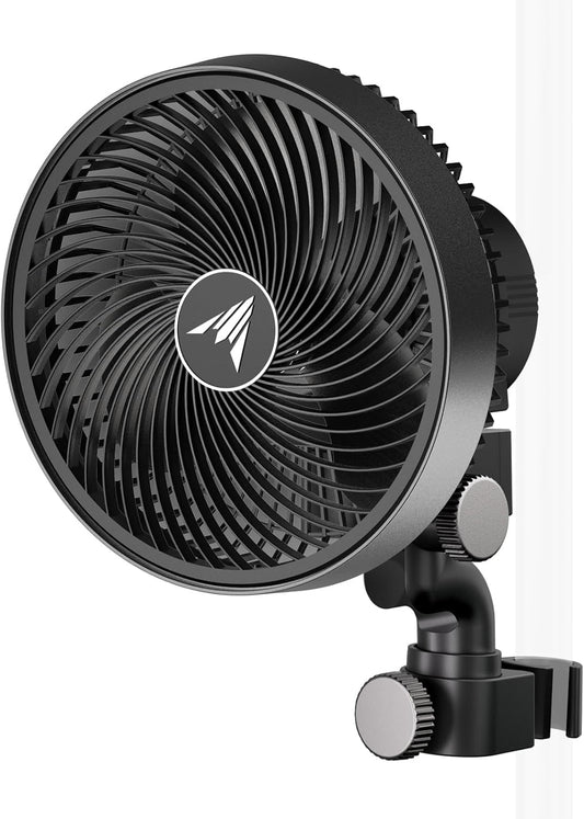 AC Infinity CLOUDRAY A6, Grow Tent Clip Fan 6” with Redesigned Long-Life EC Motor, Custom 10