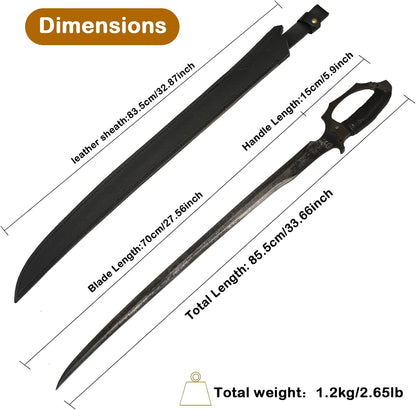High Manganese Steel Blade Machete for Cutting Trees Heavy Duty Full Tang Outdoor Survival Hunting Tactical Sword