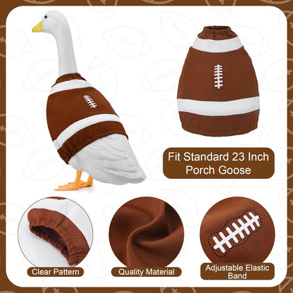 Football Porch Goose Outfit Game Day Costume for Goose Clothes Garden Outdoor Lawn Patio Yard Art Bowl Party Decoration