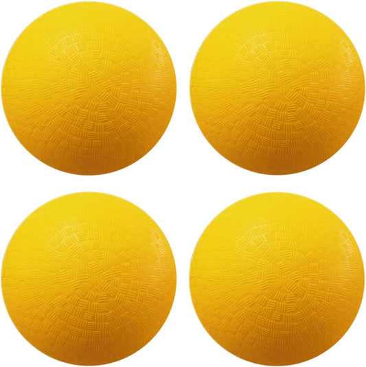 AppleRound 8.5-inch Dodgeball Playground Balls, Pack of 4 Balls with 1 Pump, Official Size for