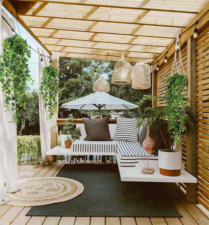 RECUTMS 39.4’’ Artificial Ivy Hanging Garland Leaves Vine Plants Real Touch Faux Plastic Wall Greenery for Home Garden Veranda Door Shelf Indoor Outdoor Decoration Set of 2
